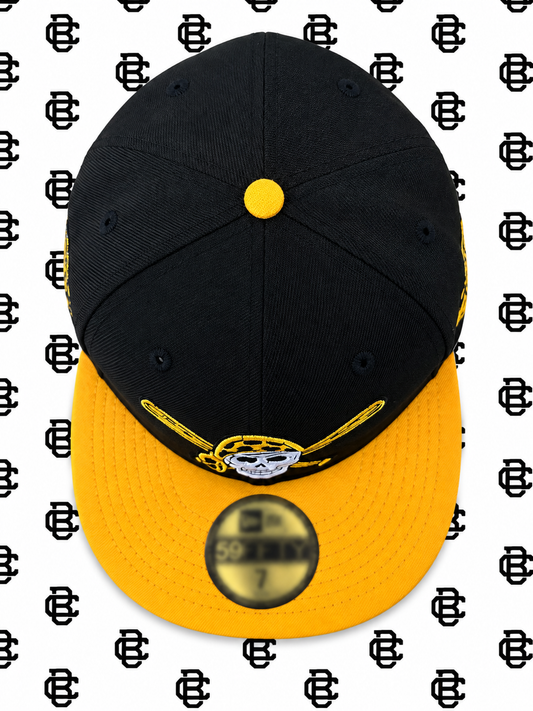 Black and Yellow Pirates Fitted